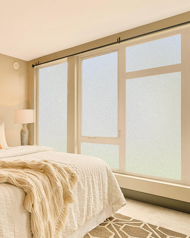 Dwersty privacy film provides glare-free daylight and cozy rooms.