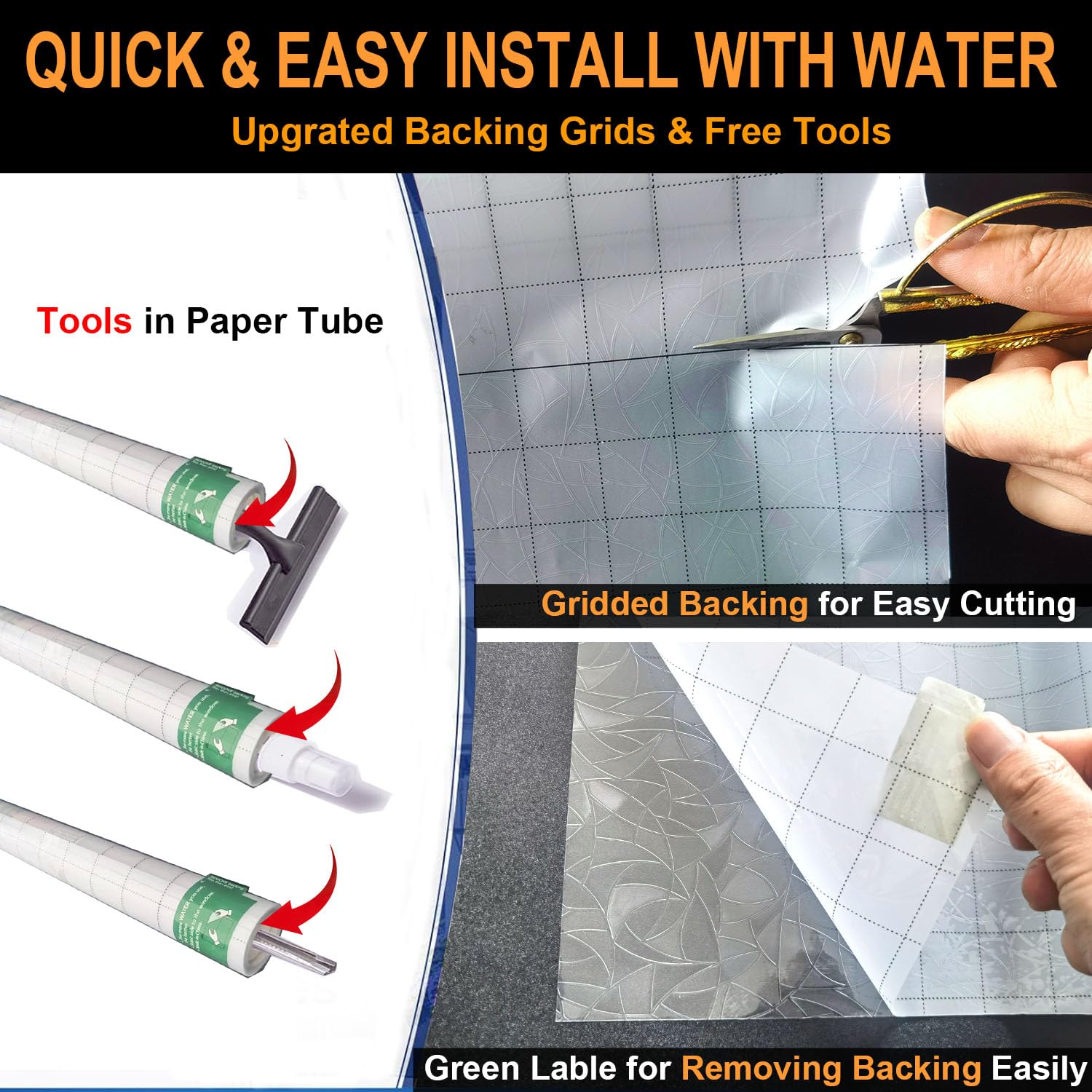Dwersty static cling rainbow film installs without adhesive and can be reused