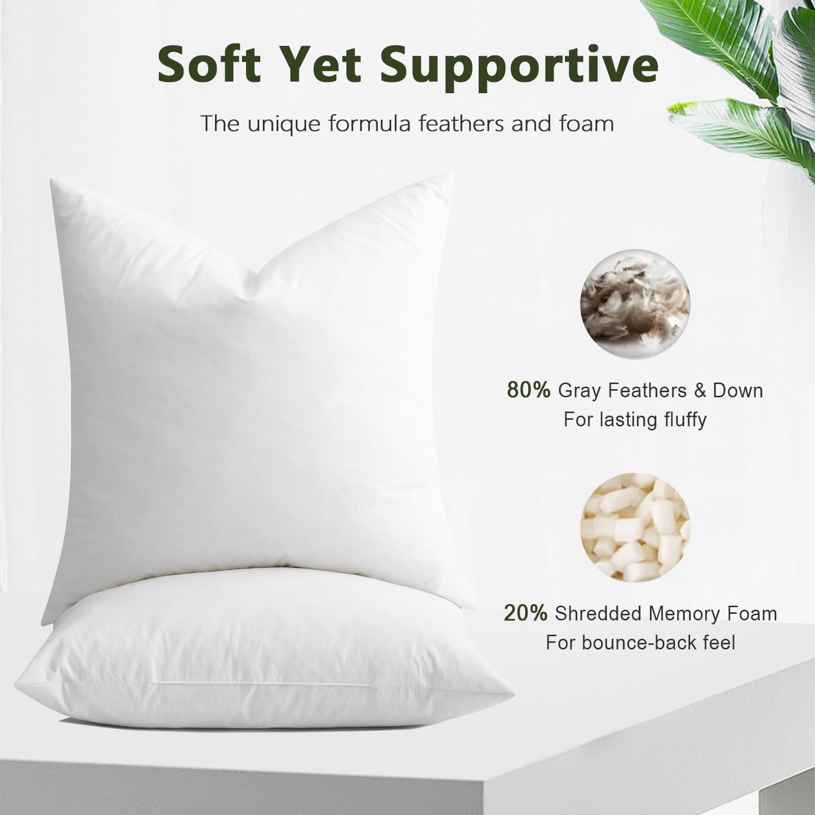 DWR care guide: machine washable pillow inserts for simple upkeep.
