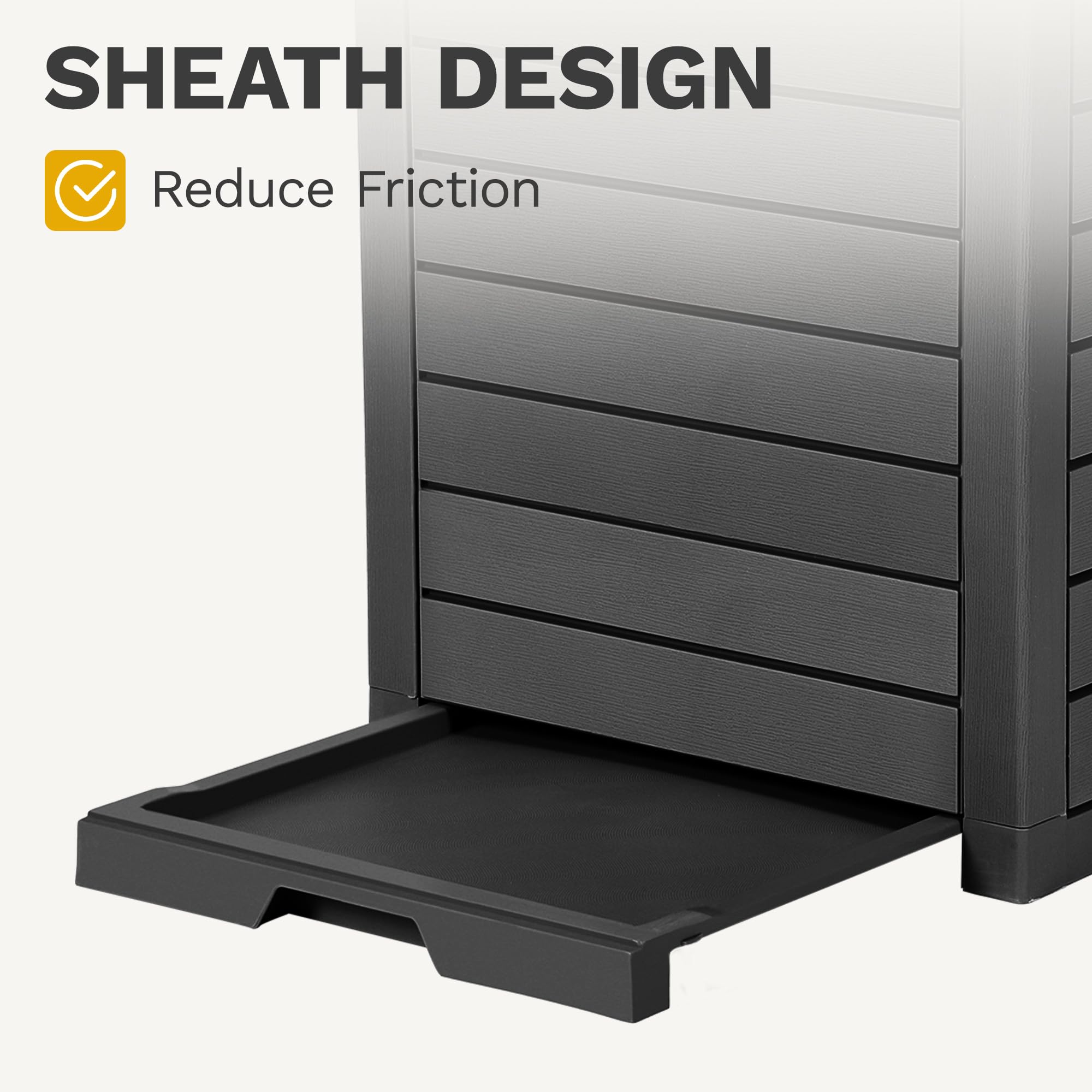 DWVO 38-gallon outdoor trash bin on porch, weather-ready for gatherings.
