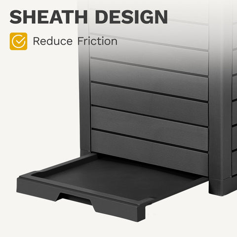 DWVO 38-gallon outdoor trash bin on porch, weather-ready for gatherings.