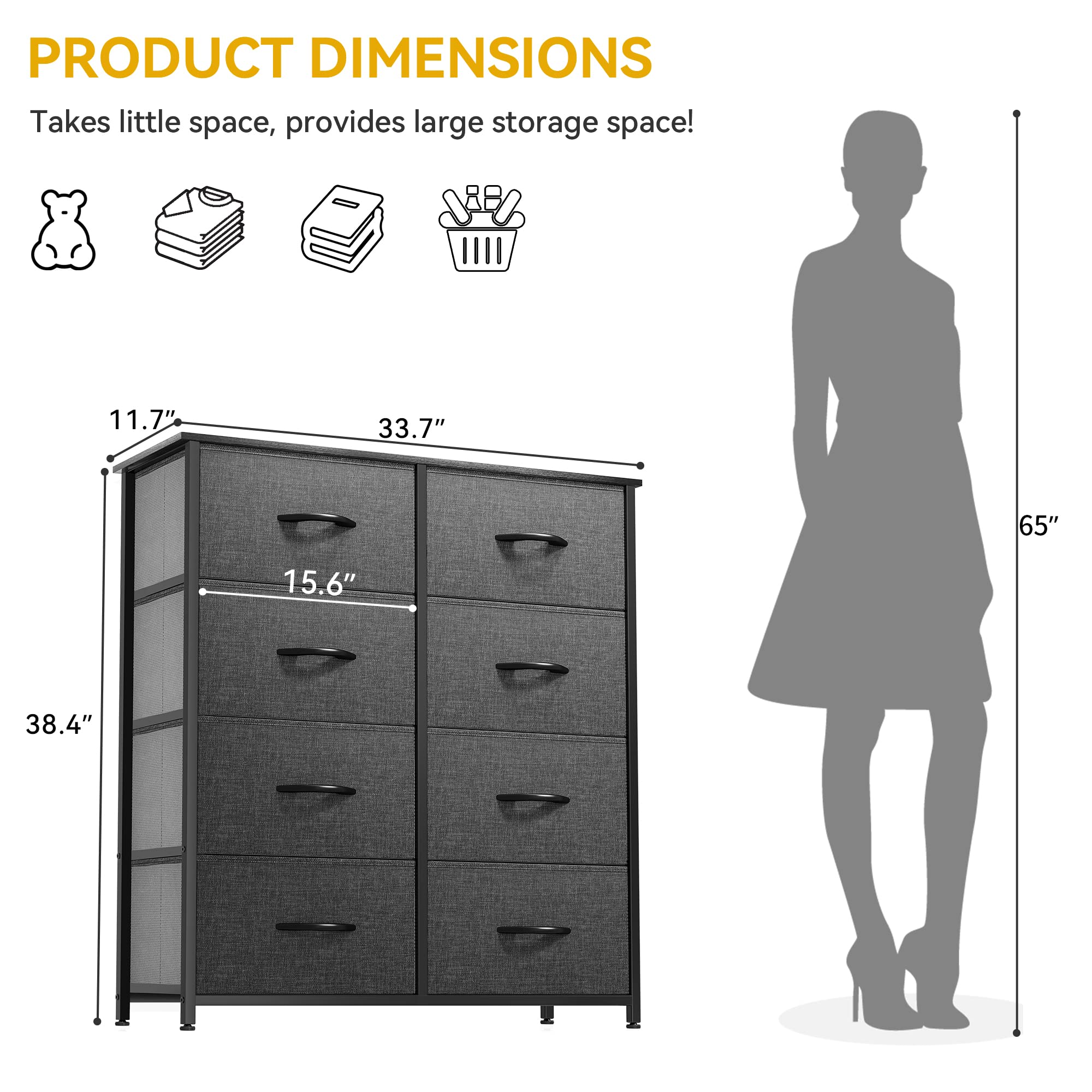 DWVO dresser in a bedroom scene complements decor and storage