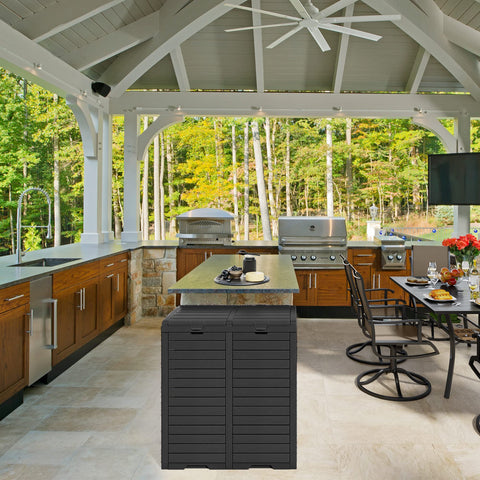 DWVO dual-lid snap-on mechanism for secure lid closure
