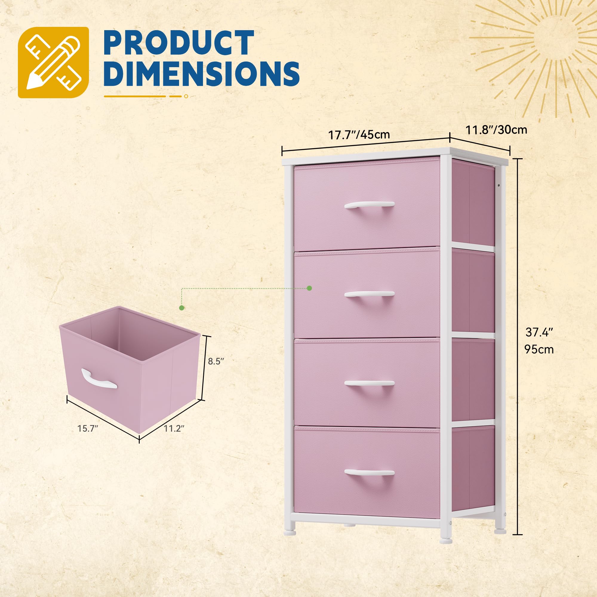 DWVO easy-pull handles enable quiet, smooth drawer action