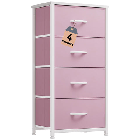 DWVO storage drawer pink fabric front with ample storage space