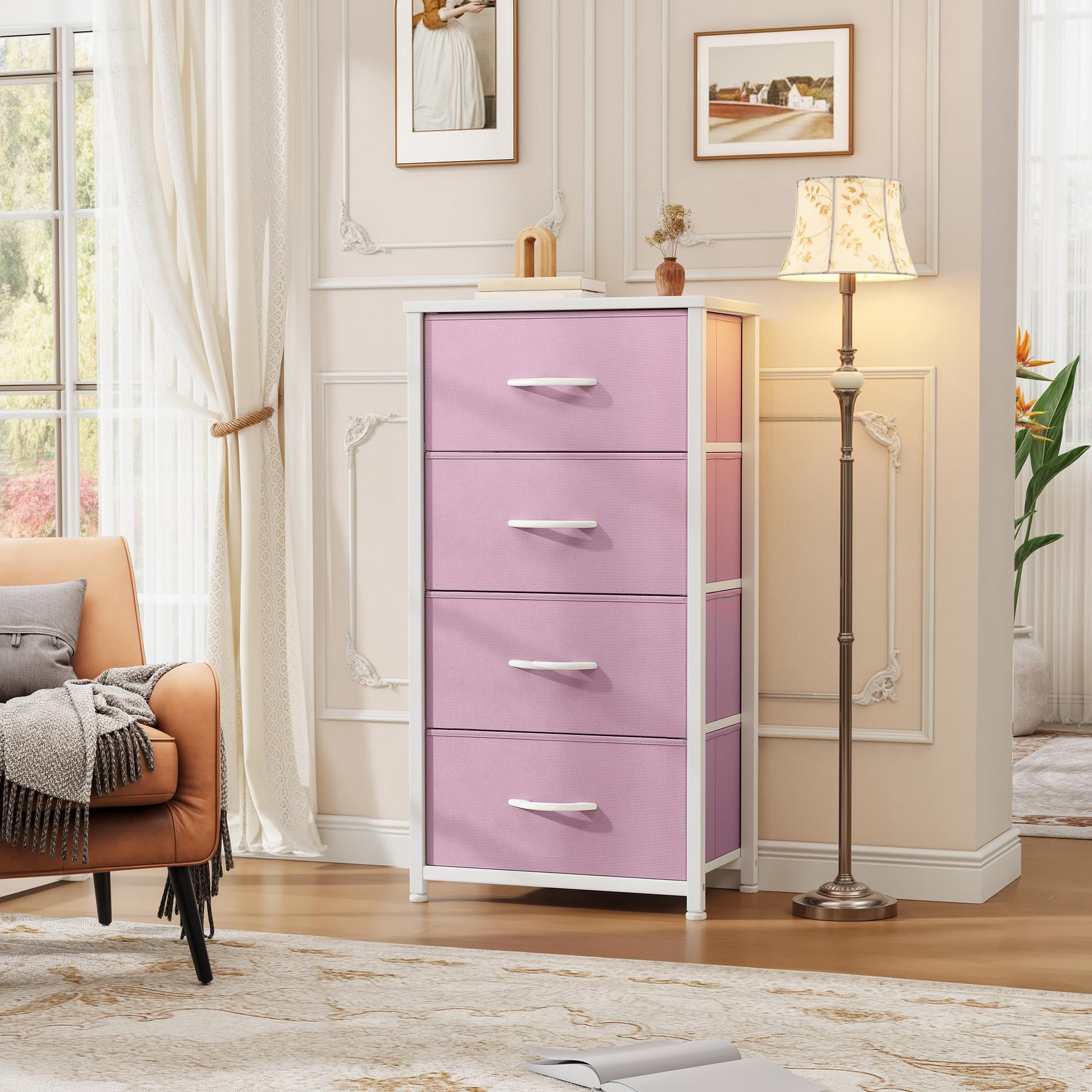 DWVO storage drawer wooden top provides a sturdy surface for decor