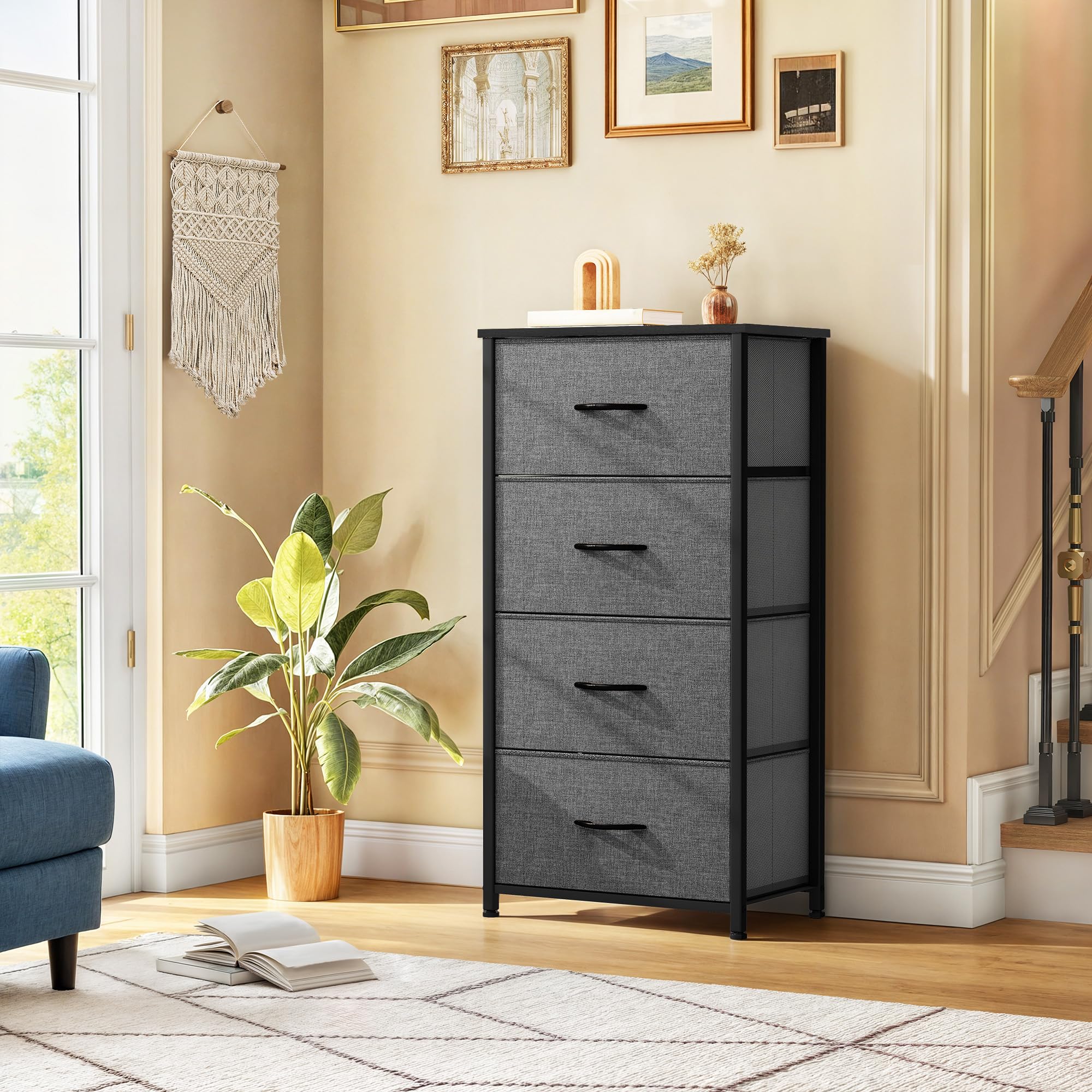 DWVO fabric drawers provide breathable, easy-clean storage for clothes and accessories