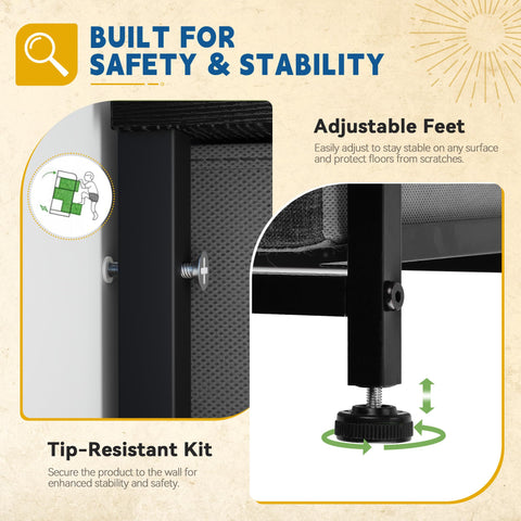 DWVO safety anchoring helps prevent tipping in busy homes