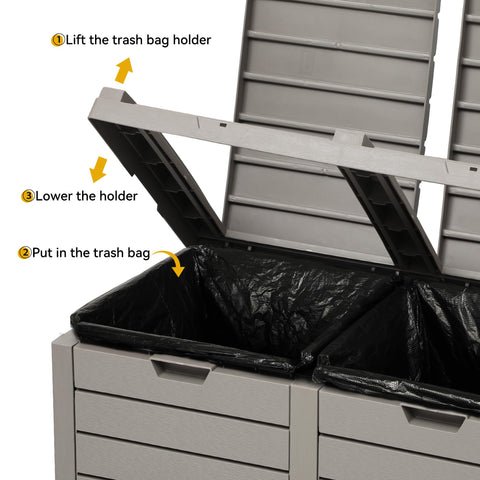 DWVO resin bin includes internal PVC layer to reduce bag tears.