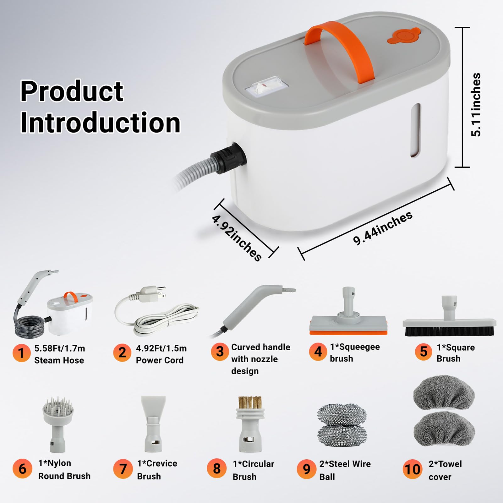 High-temperature steam penetrates grease on stovetops and tiles with ease.