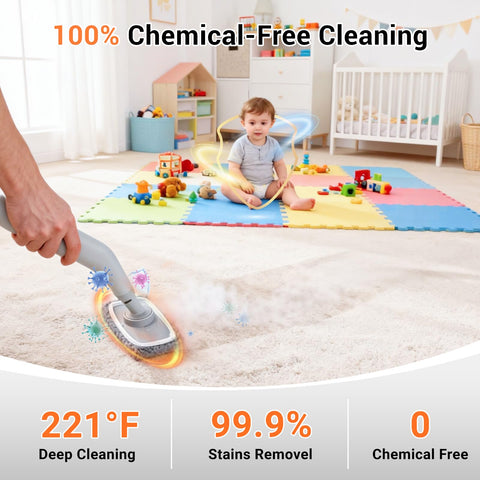 Versatile handheld steamer for daily quick cleans and detailed work.