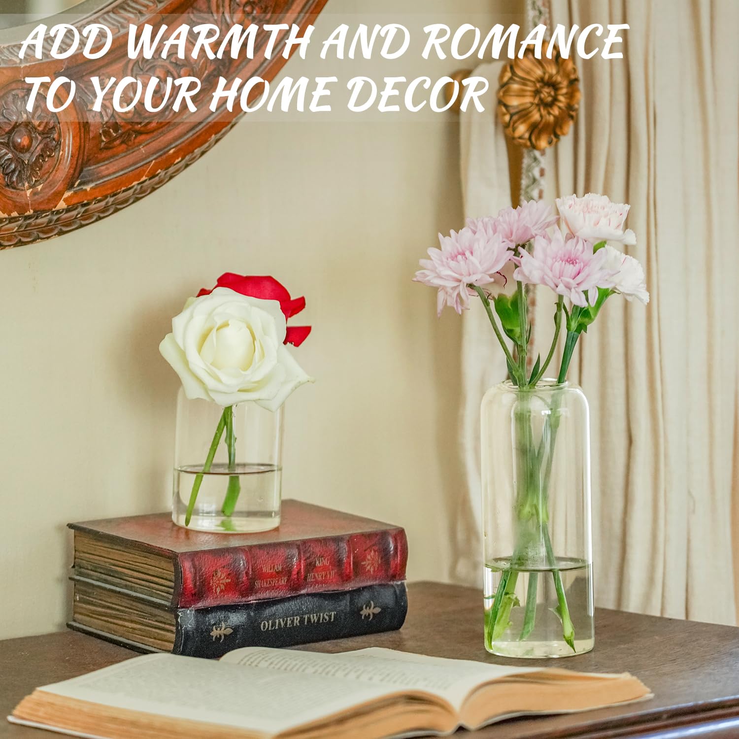 DYMFADFB borosilicate glass vase features durability and shine for weddings and events