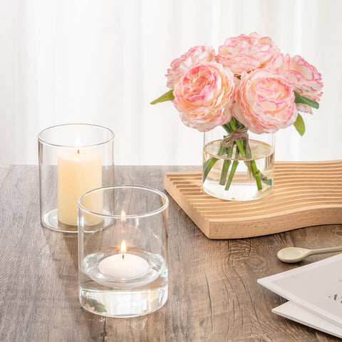 dymfadfb Borosilicate glass vases offer sturdy construction and heat resistance for varied decor