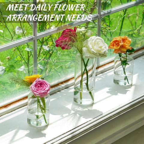 DYMFADFB 4 inch bud vase for mini floral arrangements and compact decor