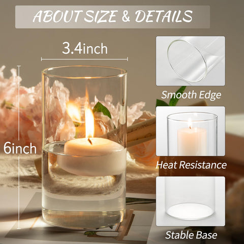 DYMFADFB clear borosilicate glass vases with crisp visibility.