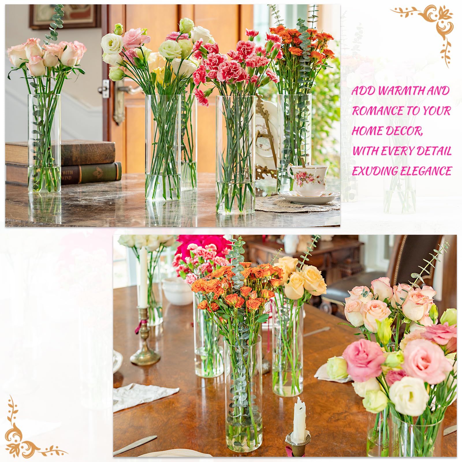DYMFADFB borosilicate glass ensures durability for candle and flower displays