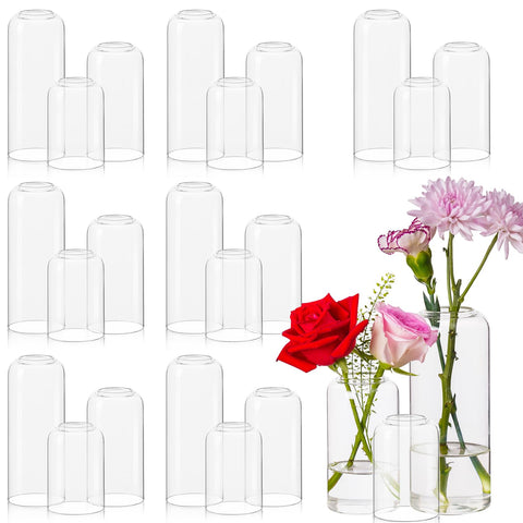 DYMFADFB glass bud vase set arranged as a chic centerpiece for tables