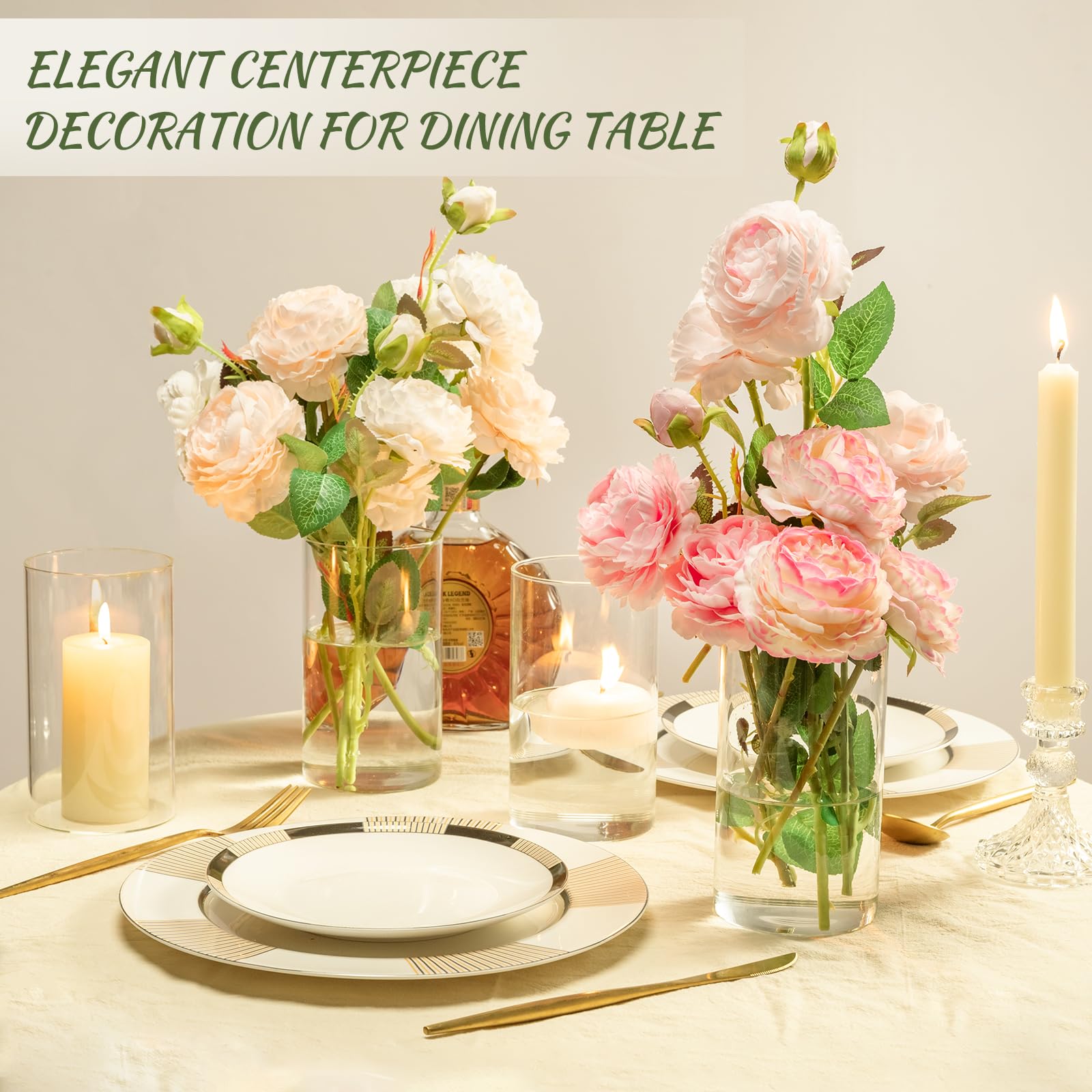 DYMFADFB versatile centerpiece vase for flowers or gems.