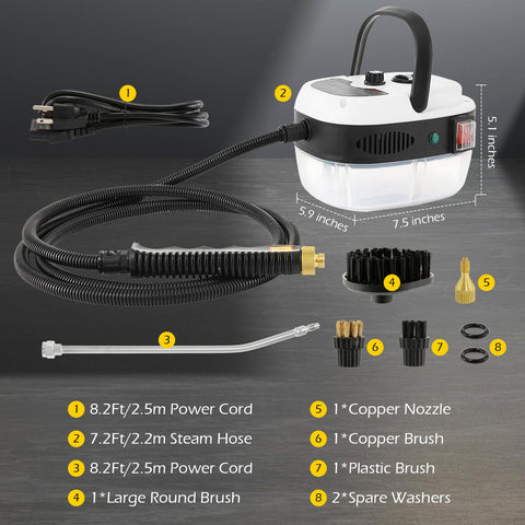 Dyna-Living steam cleaner 3-bar pressure tackles tough grime quickly.