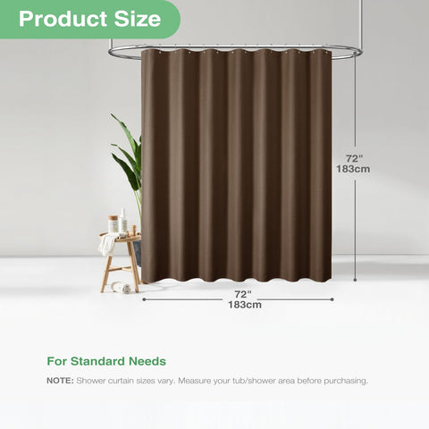 Dynamene brown curtain showing weighted hem and drape