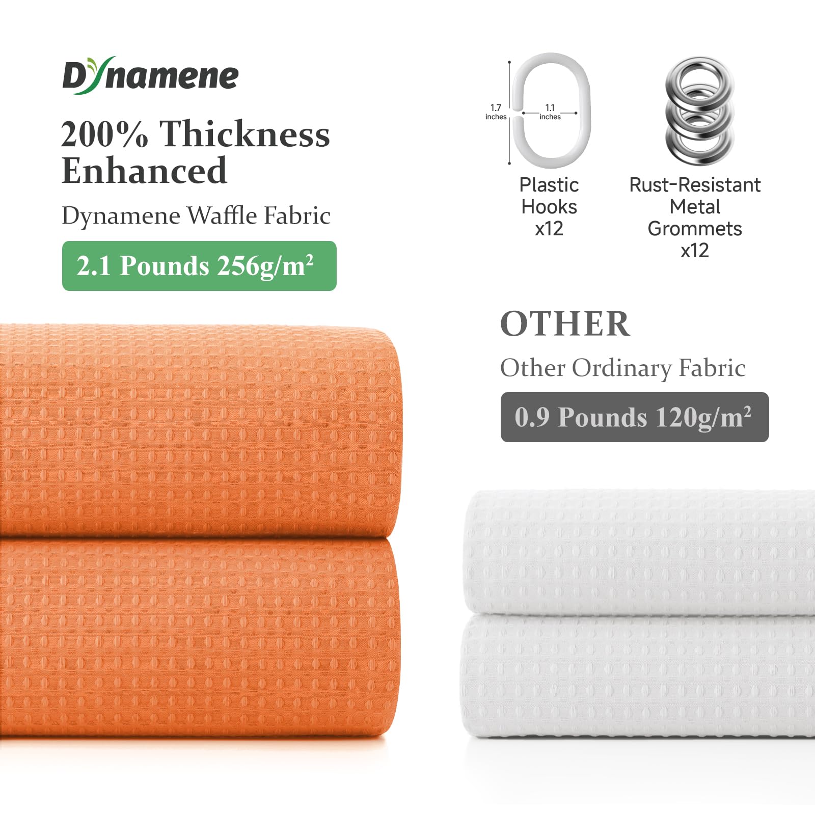 Dynamene Burnt Orange honeycomb weave adds texture and elegance.