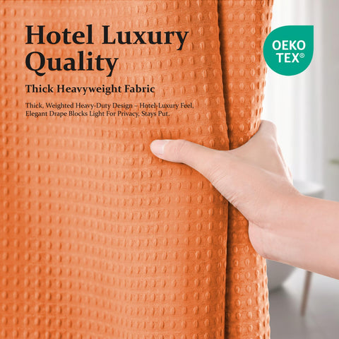 Dynamene Burnt Orange rust-resistant grommets for secure hanging.