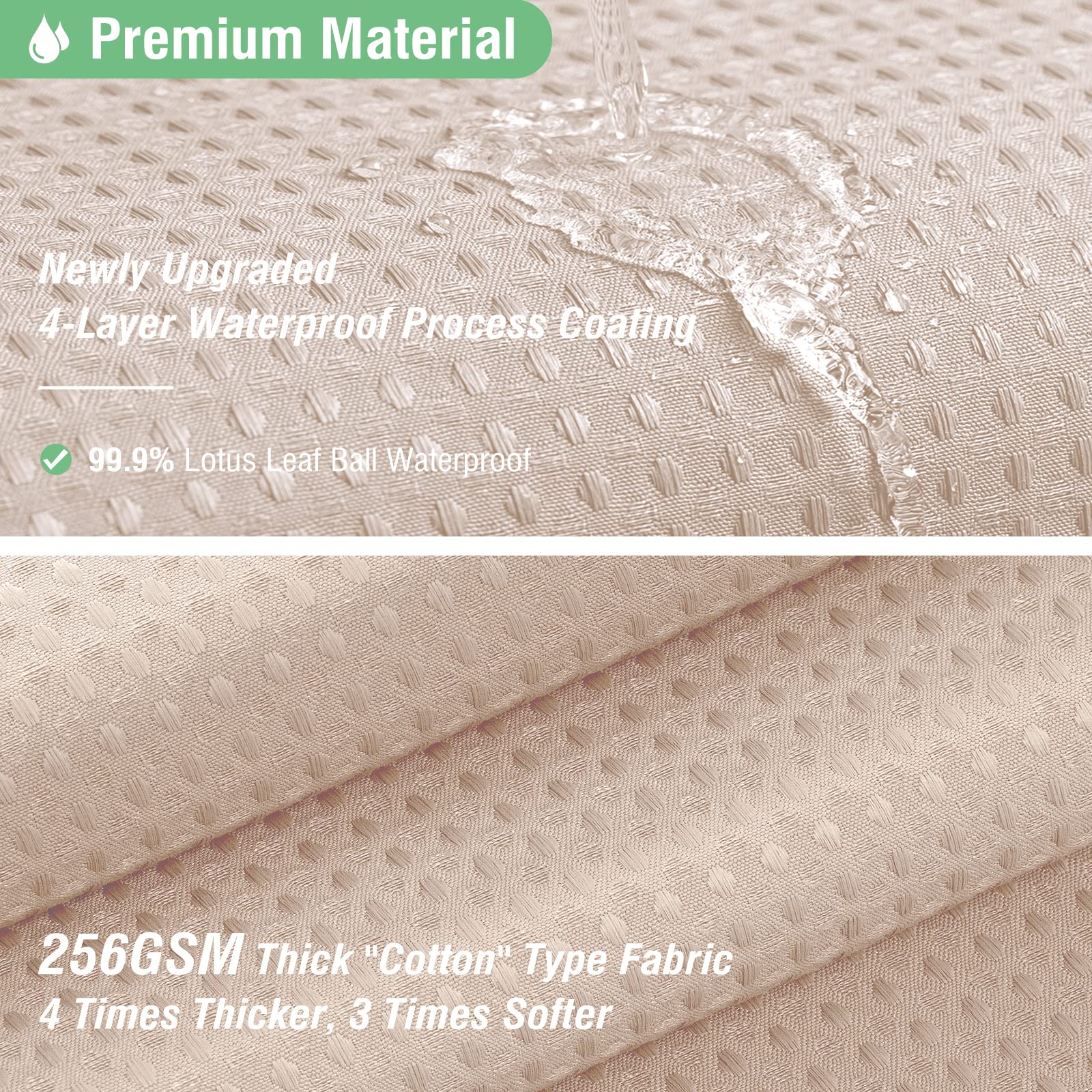 Dynamene heavyweight 256GSM fabric detail showing durability