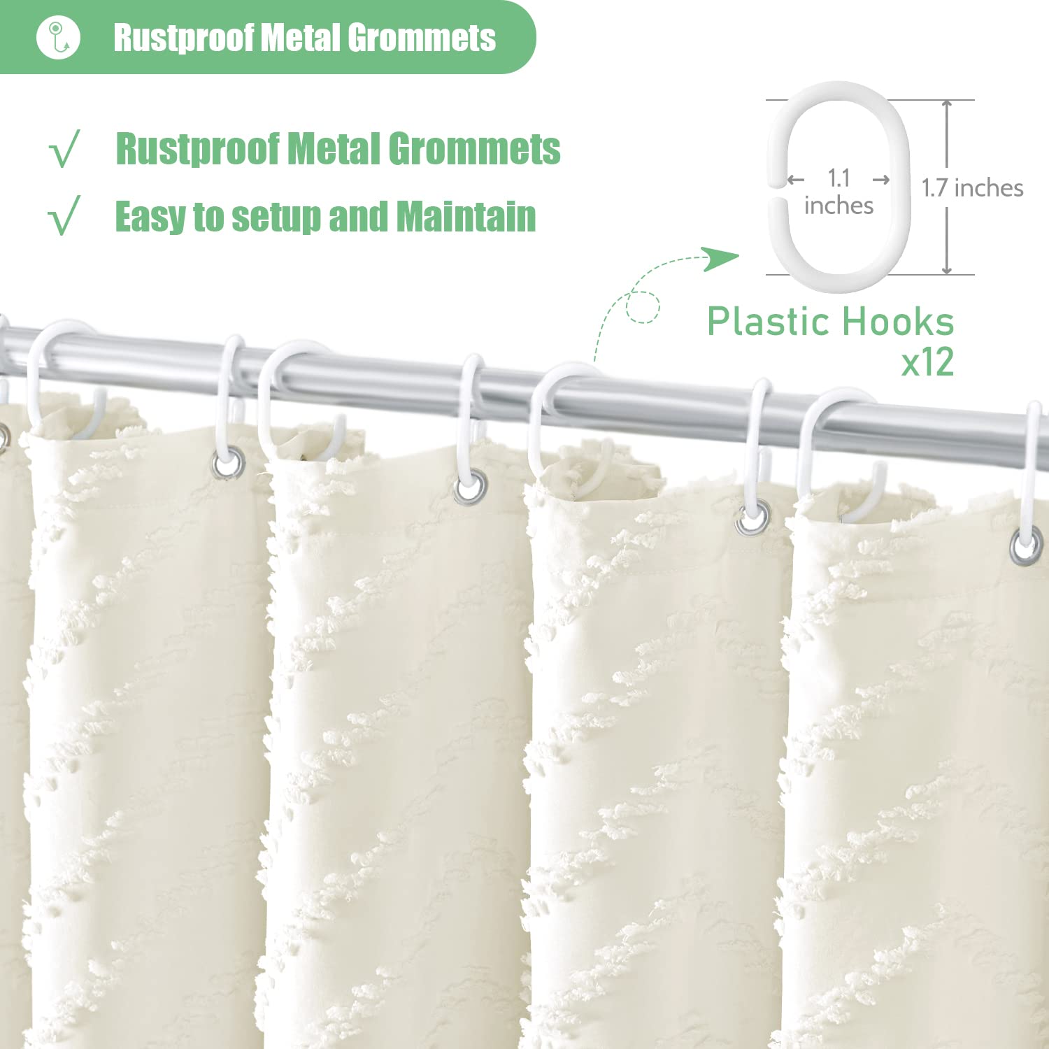 Dynamene light filtering curtain provides privacy while brightening the bathroom