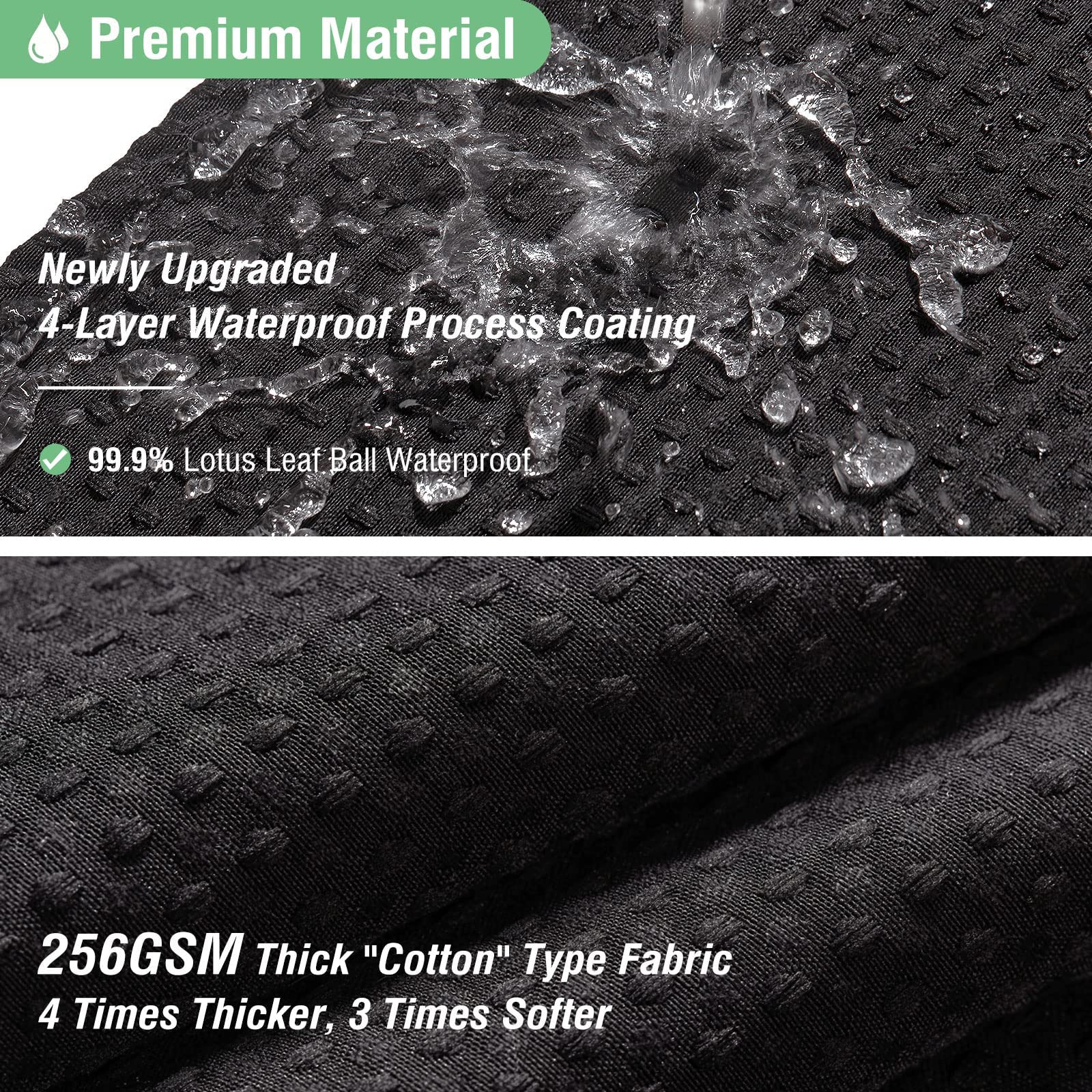 12 rust-resistant grommets on Dynamene curtain for secure hanging with hooks.