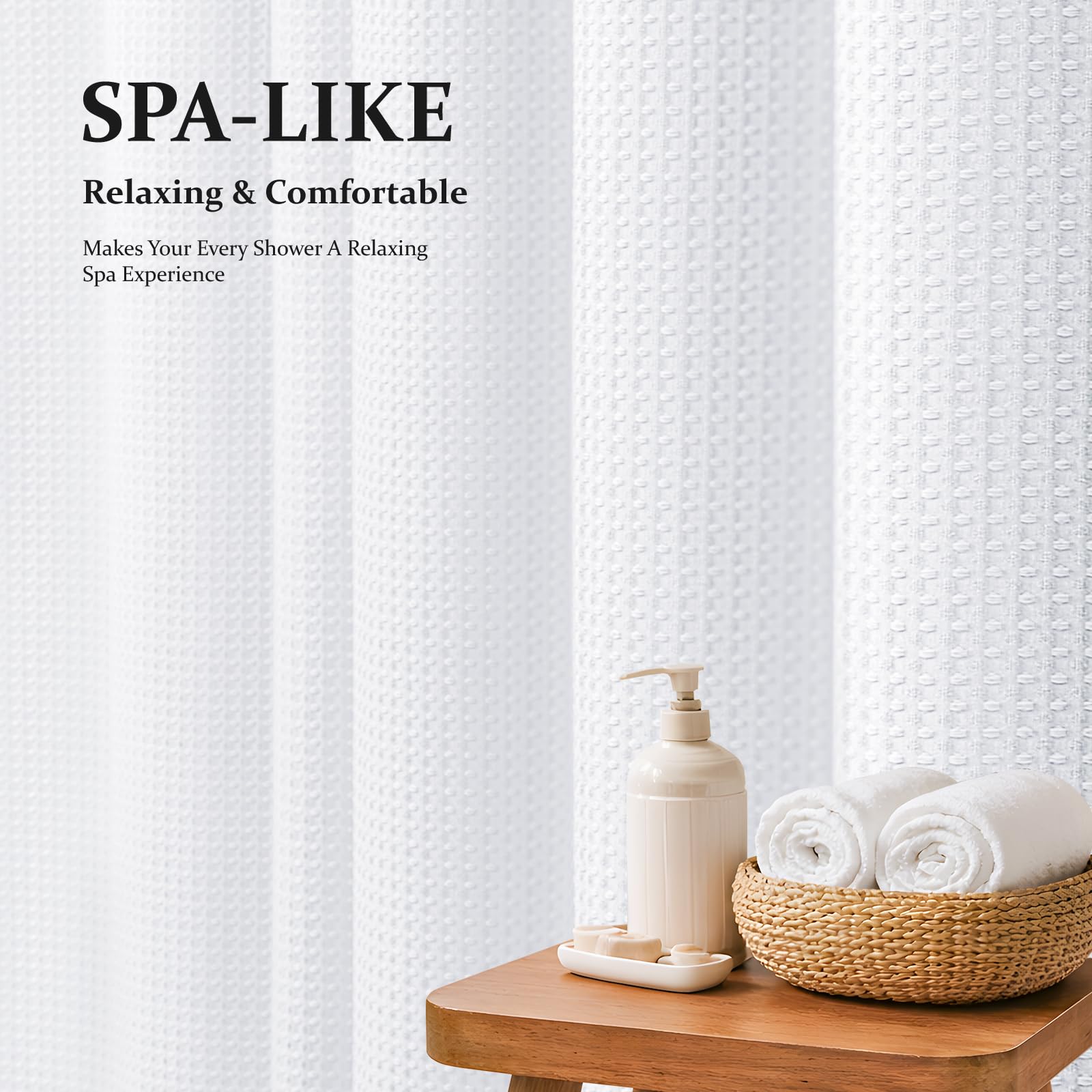 Dynamene lotus-leaf coating visible on curtain for easy care
