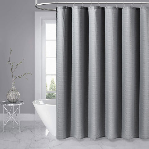 Dynamene machine-washable curtain for simple bathroom maintenance.