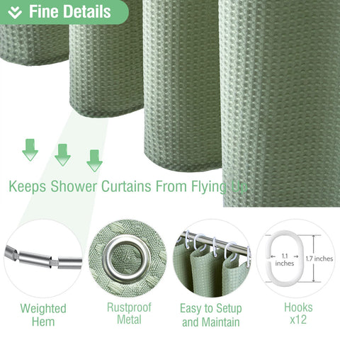 Dynamene neutral hotel spa style curtain fits diverse bathrooms.