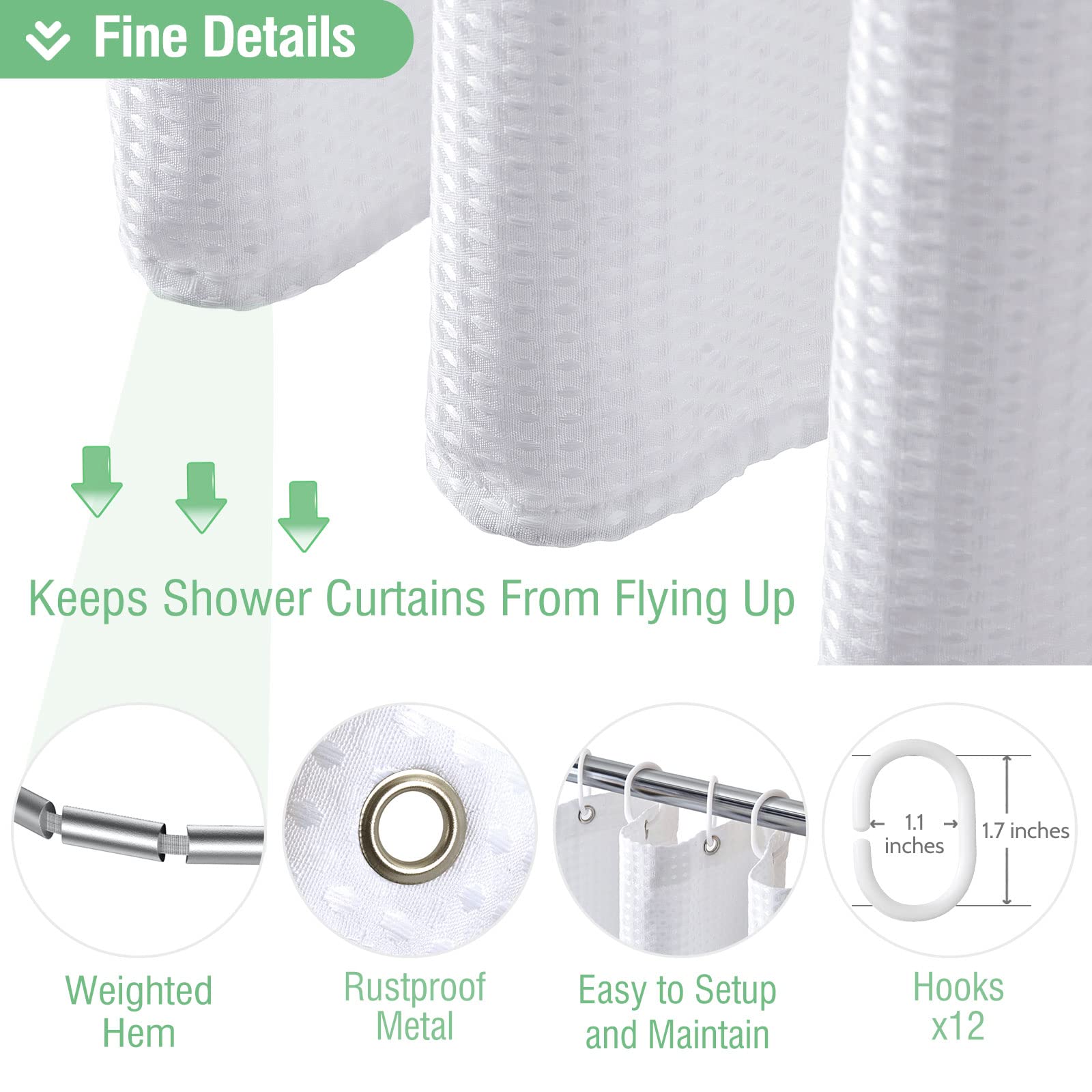 Dynamene 12 rust resistant grommets fit standard hooks