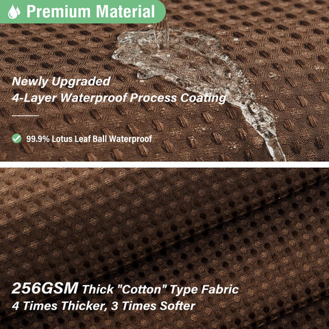 Dynamene brown waffle curtain adds a neutral, stylish touch to any bathroom.