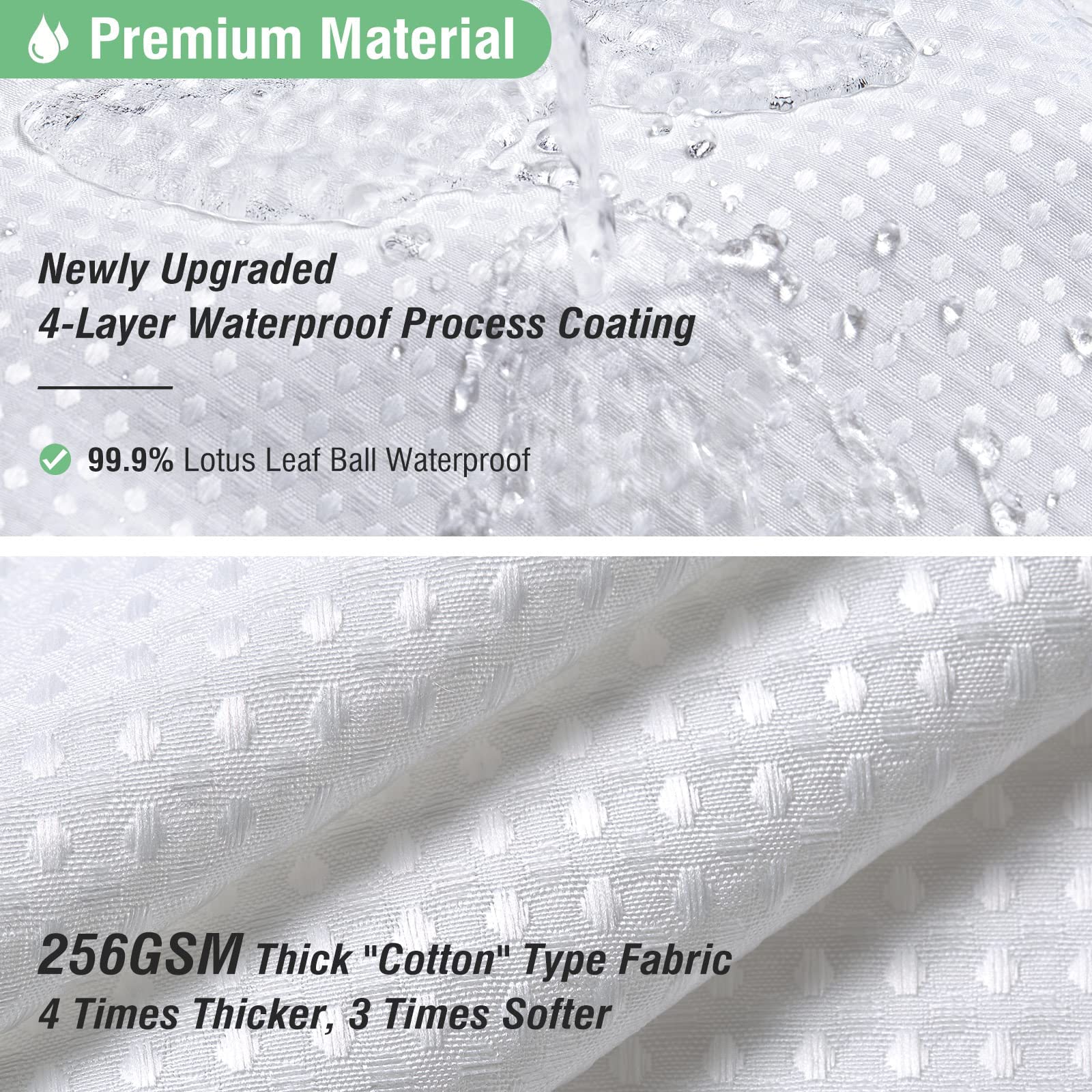 Dynamene waffle-texture curtain with weighted hem reduces billowing.