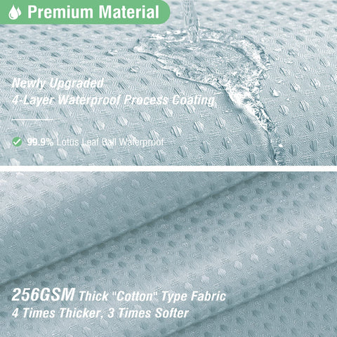 Dynamene weighted hem prevents curtain billowing during showers.