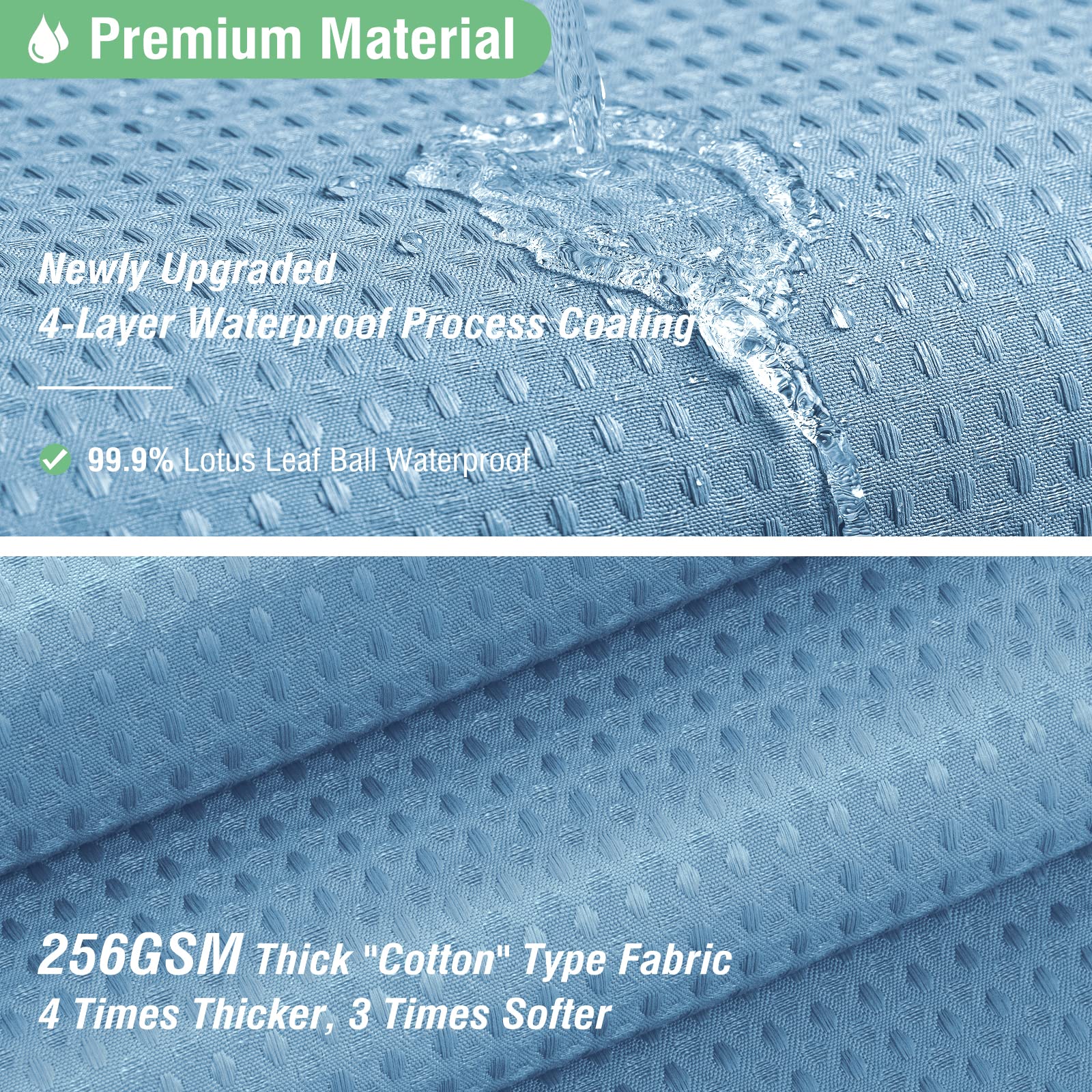 Dynamene weighted hem prevents billowing for steadier privacy.