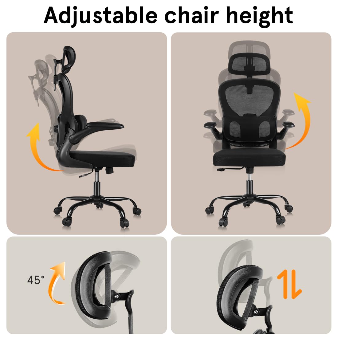 DYQKEA dual-layer mesh backrest provides ventilation during long sessions.