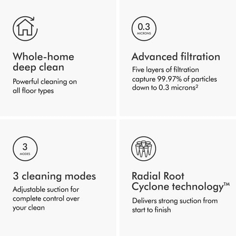 Dyson Ball Animal 3 offers three suction modes for different floor types.
