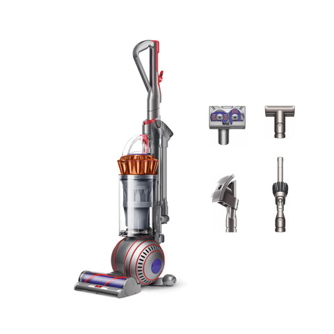 Dyson Ball Animal 3 Extra front view shows pet-hair cleaning capability on carpets
