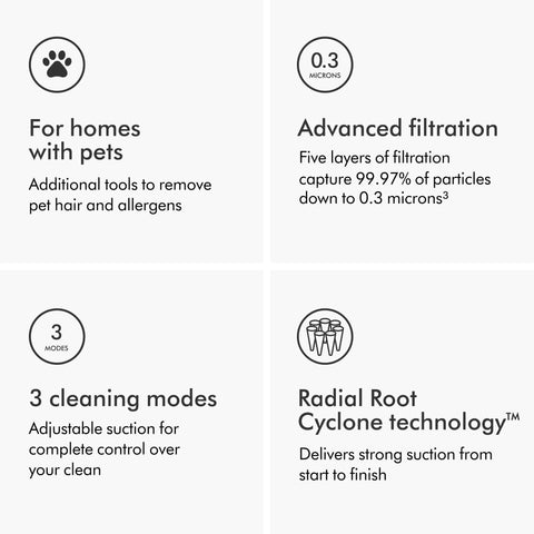 Dyson Motorbar Cleaner Head demonstrates de-tangling hair as you clean