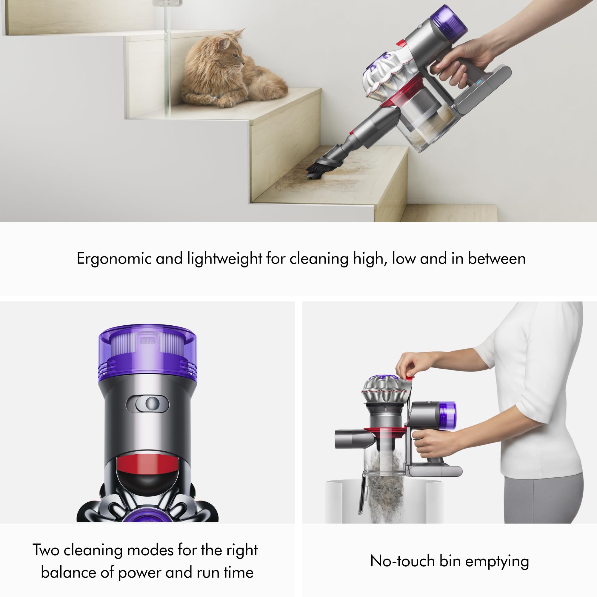 Dyson Car+Boat handheld vacuum filtration system view highlighting advanced particle capture