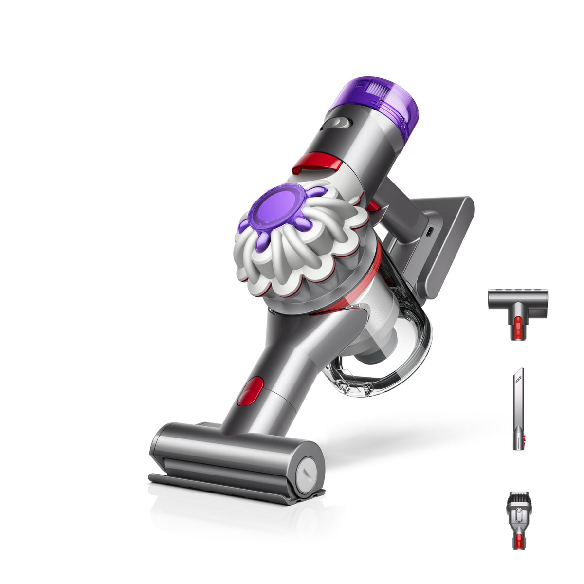 Dyson Car+Boat handheld vacuum front view showing cordless convenience for quick car and boat cleaning