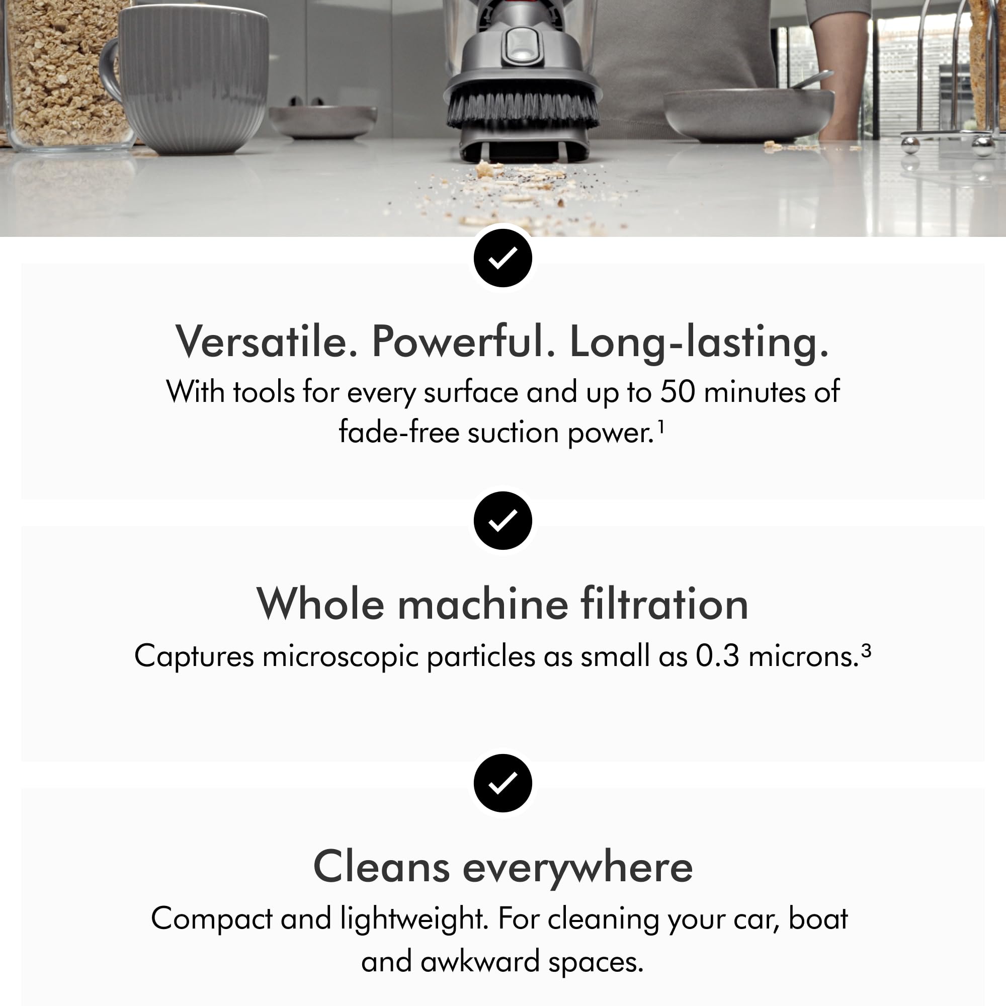 Dyson Car+Boat handheld vacuum lightweight design view showcasing portable cleaning ease