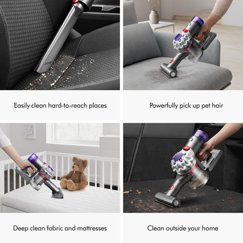 Dyson Car+Boat handheld vacuum warranty and support view emphasizing coverage and service