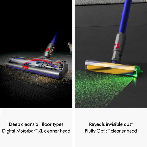 Dyson Gen5 Outsize wide cleaner head covers more floor.