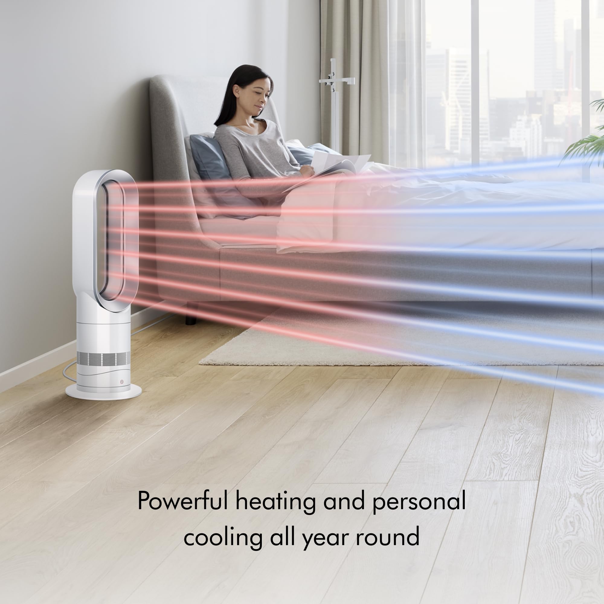 Dyson Hot+Cool AM09 sleep timer sets automatic shutoff.