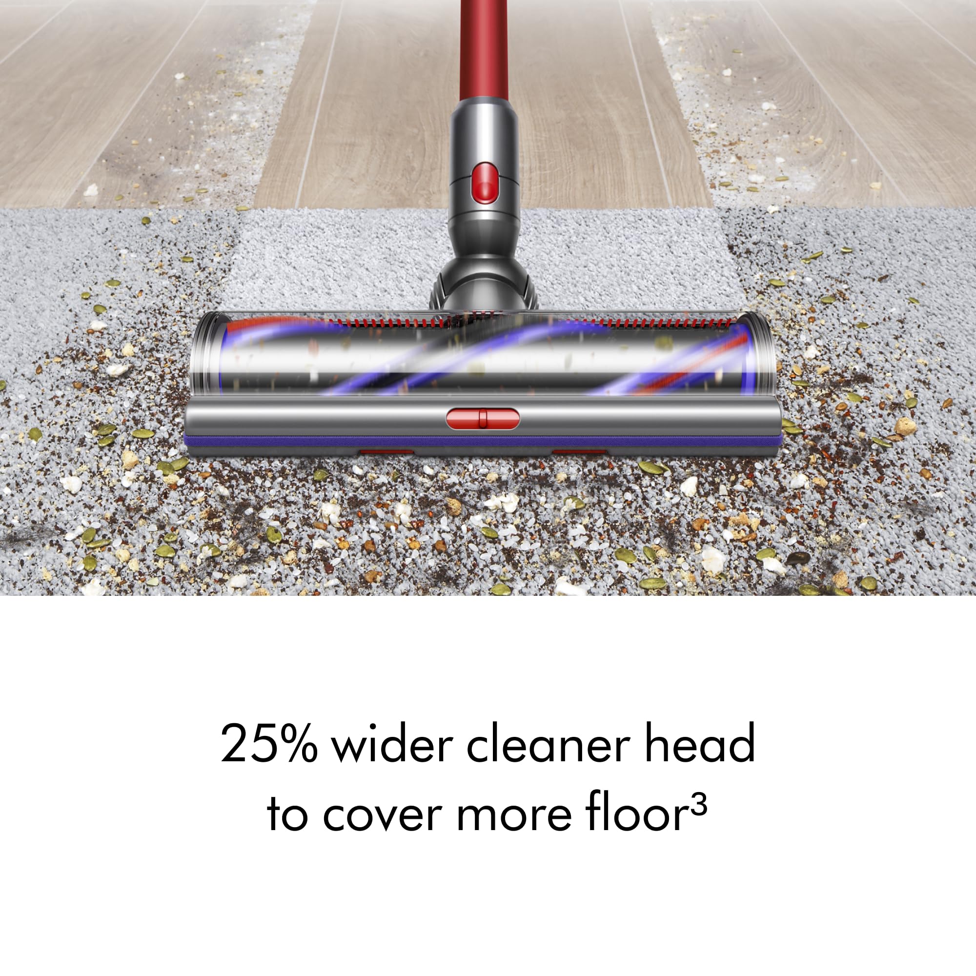 Dyson Outsize 150 percent larger bin reducing frequent emptying