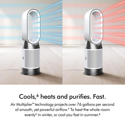 Dyson Purifier HP1 air-multiplier in action for powerful, continuous airflow.