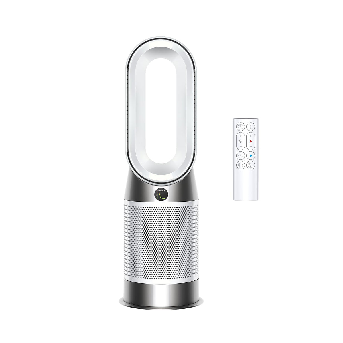 Dyson Purifier HP1 front view demonstrates wide air projection for whole-room purification.
